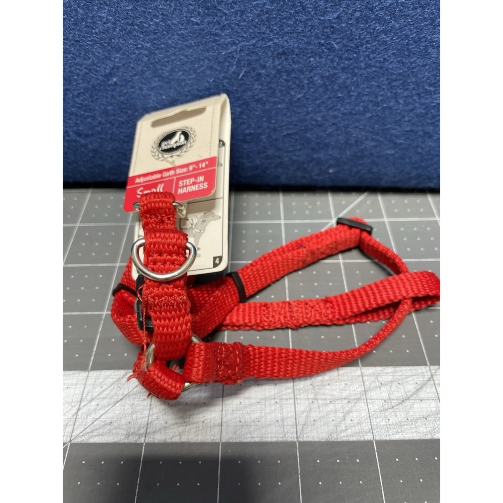 Step in Dog Harness Red Size Small 3/8 in Wide Adjustable Girth 9-14‎ in